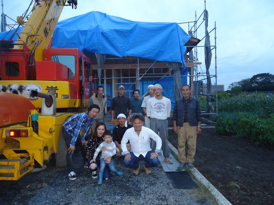 こだわりの外観　美濃加茂市川合町　O様邸上棟式１日目終了